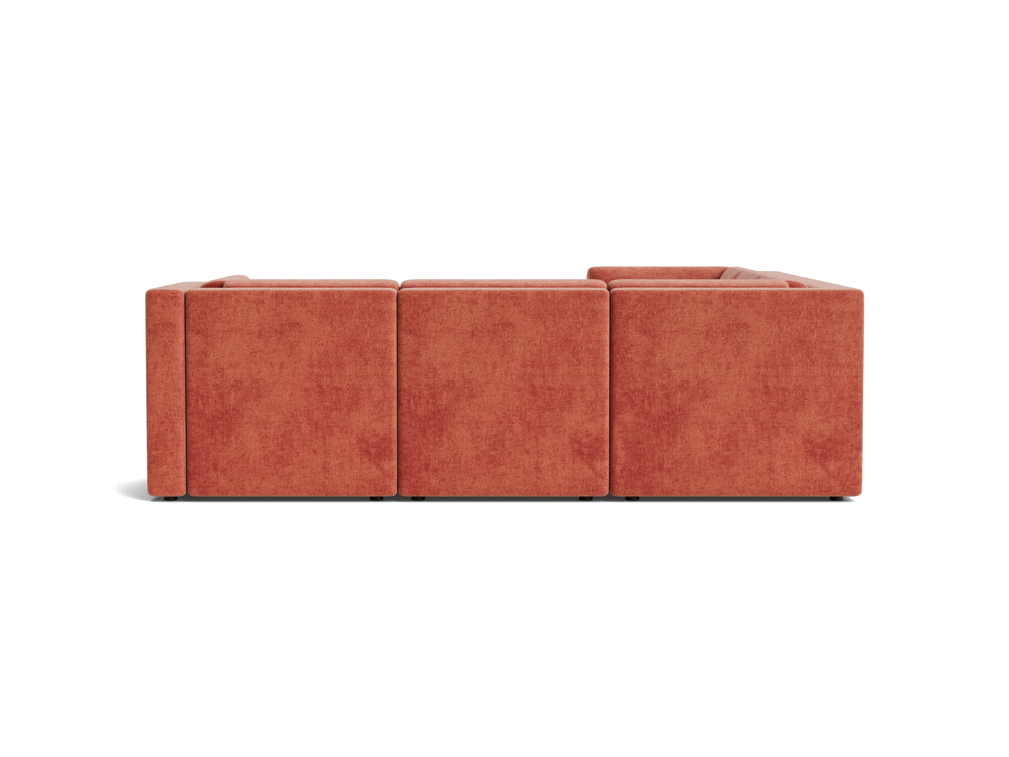 daya modular corner sectional plush terra rose