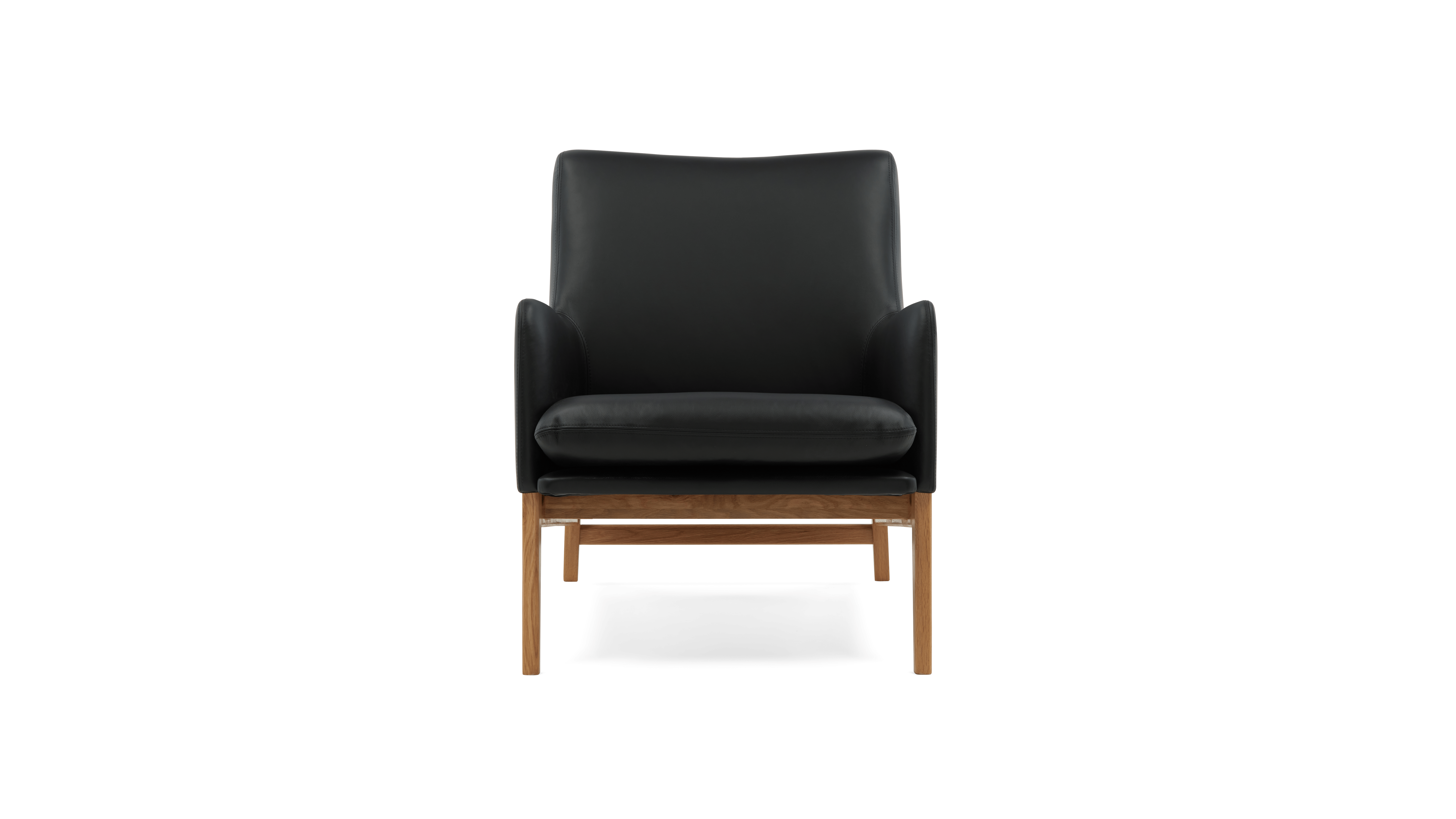 blck grier lounge chair black