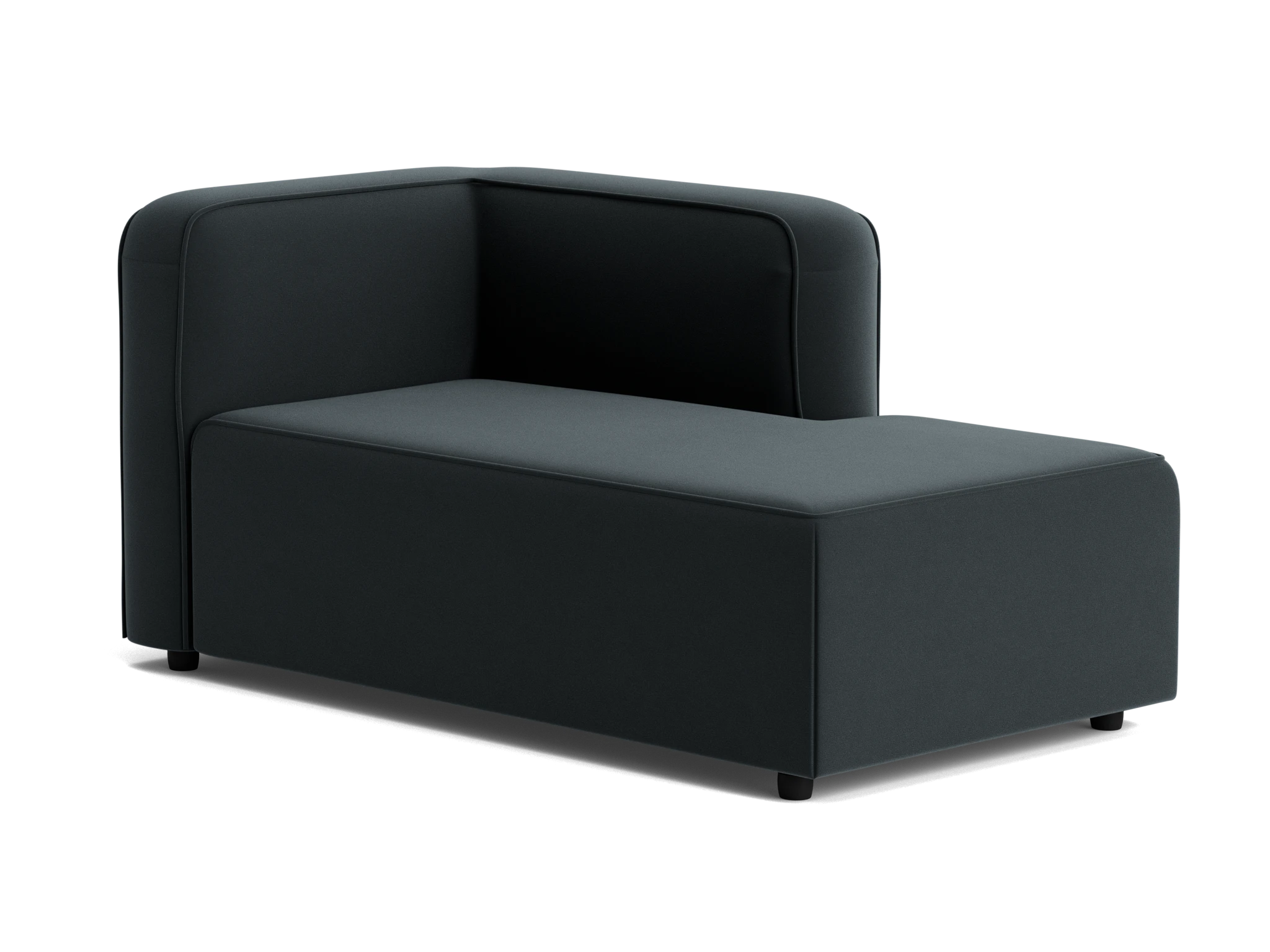 logan single arm chaise royale gunmetal