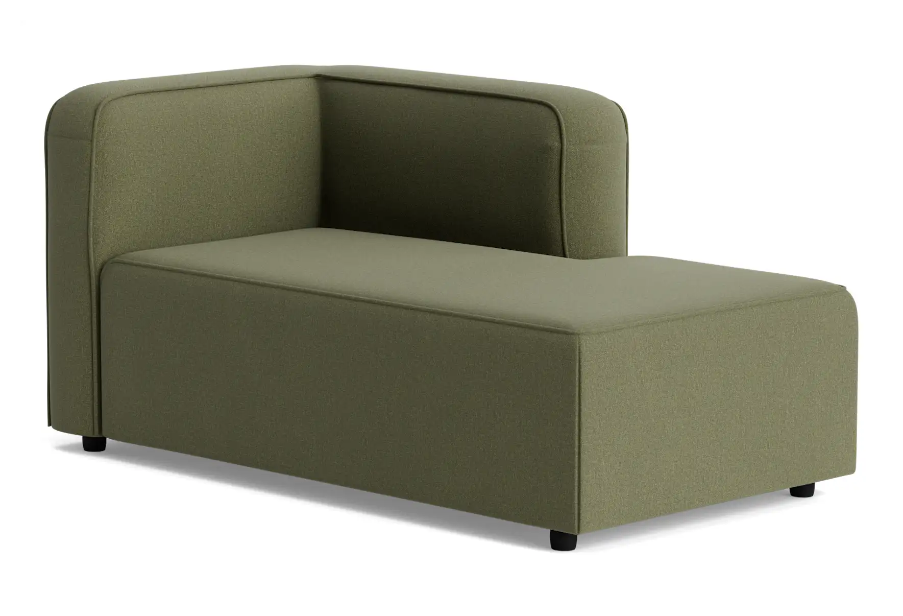 logan single arm chaise faithful olive