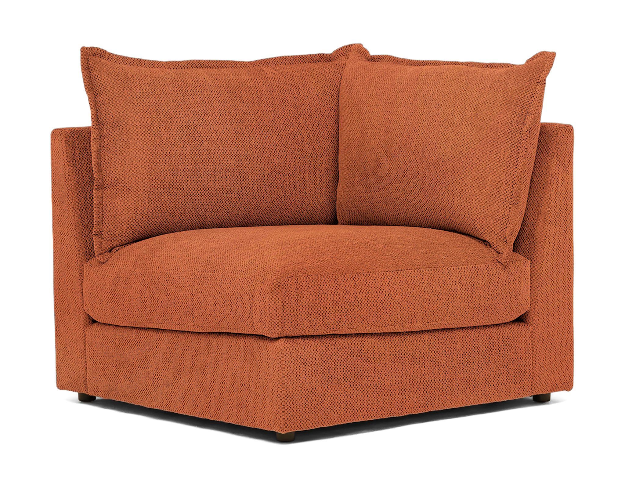 wilder corner chair plush terra rose
