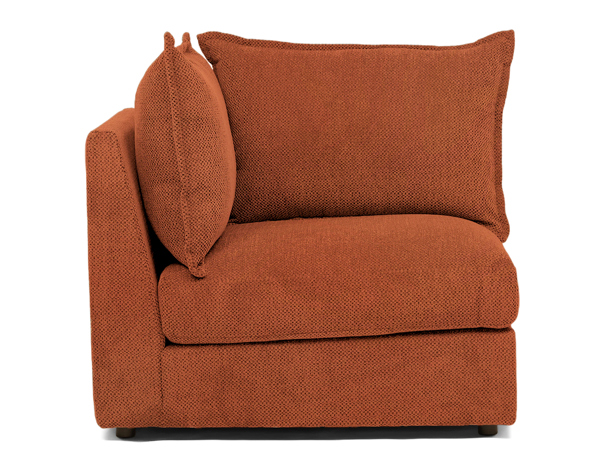 wilder corner chair plush terra rose