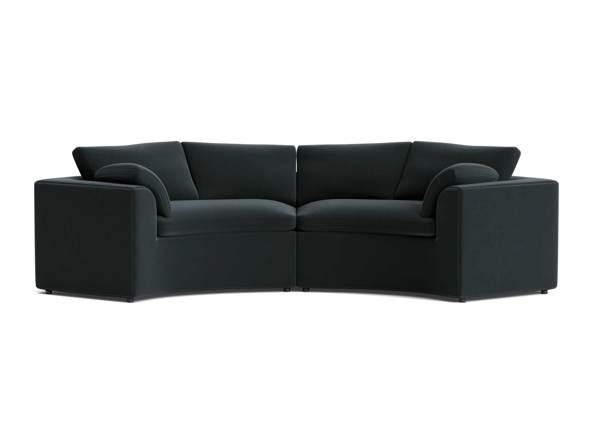 bryant semicircle sofa %282 piece%29 royale gunmetal
