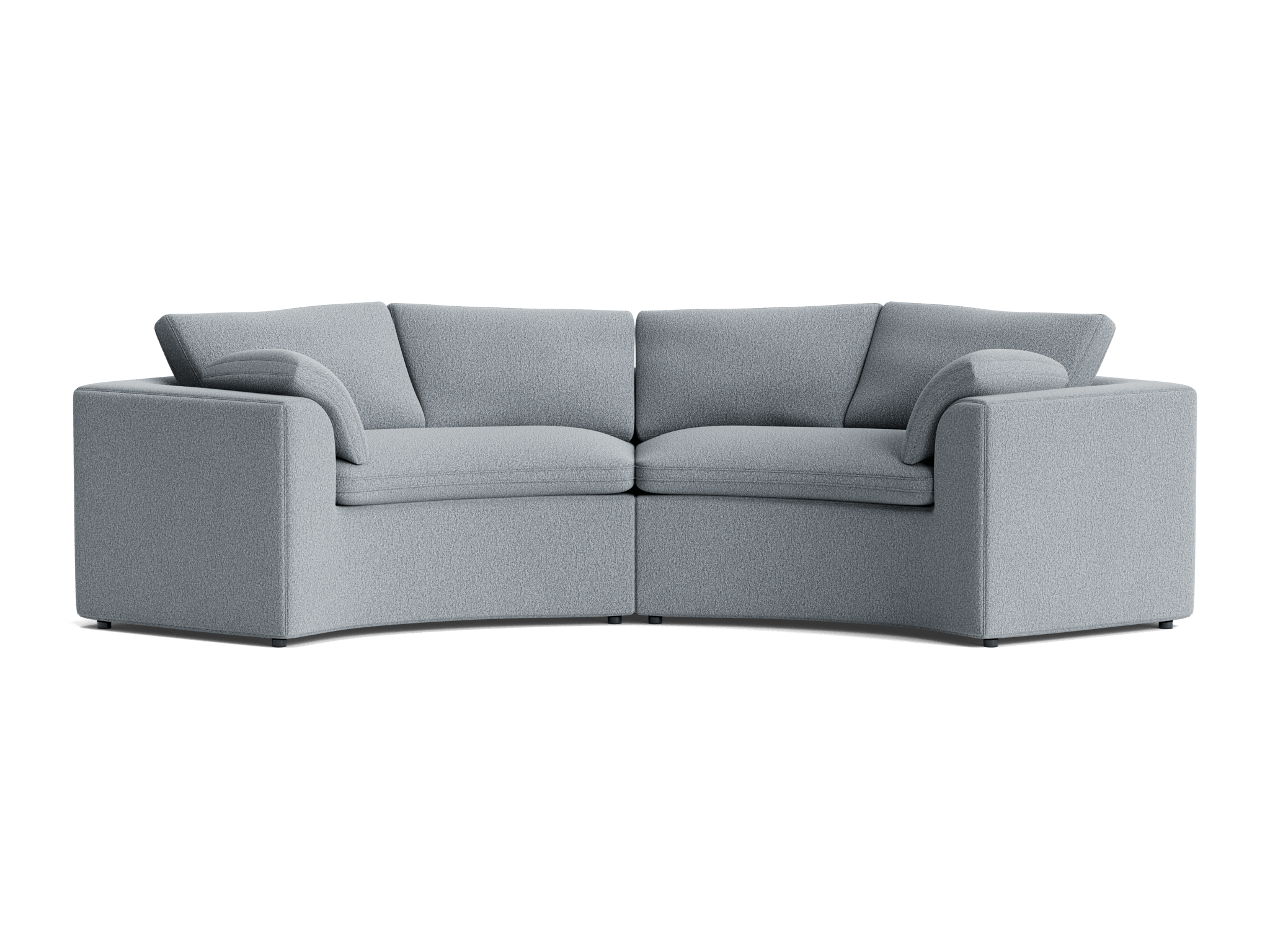 bryant semicircle sofa piece) synergy pewter