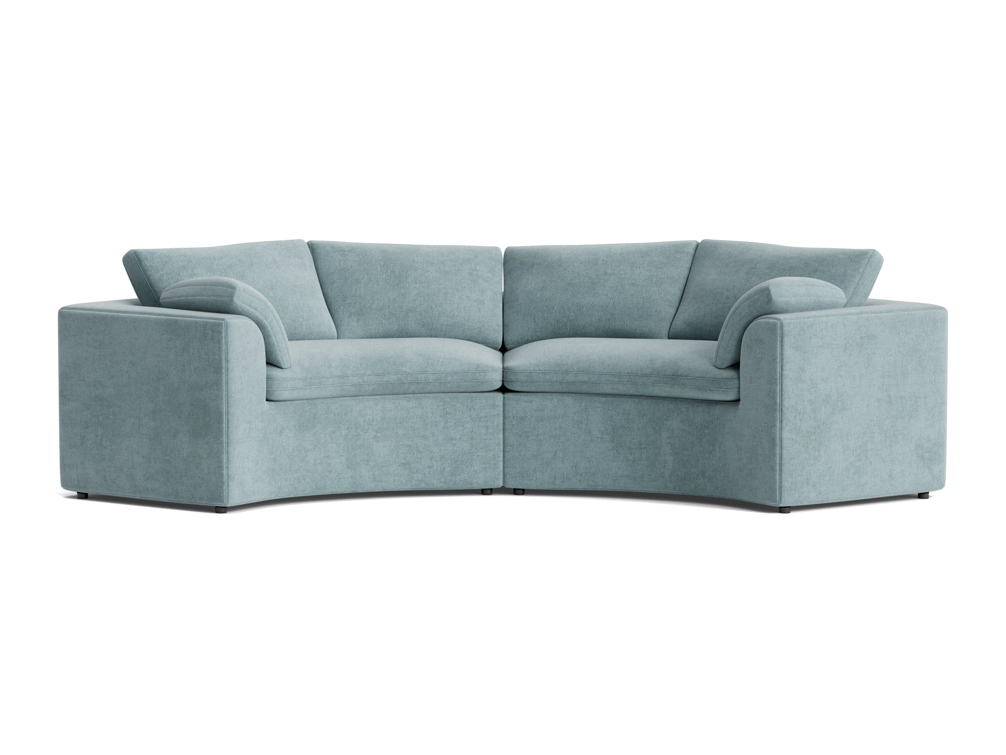 bryant semicircle sofa %282 piece%29 plush mist