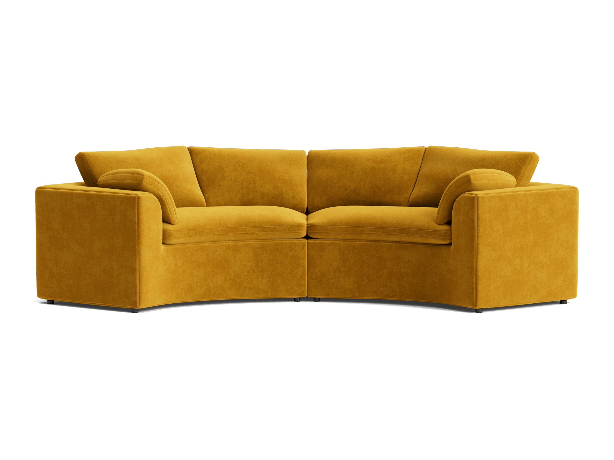 bryant semicircle sofa %282 piece%29 harper amber gold