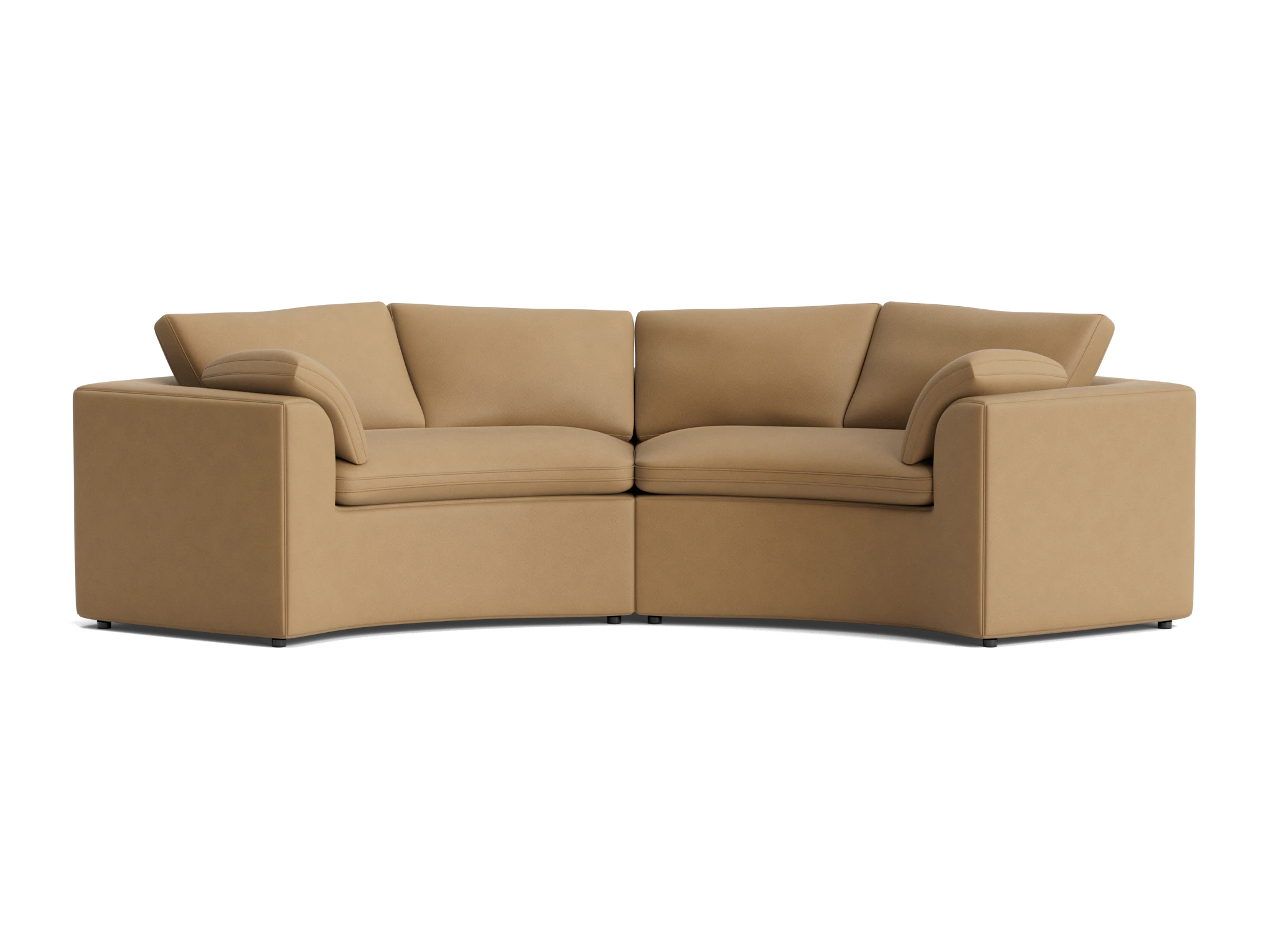 bryant semicircle sofa %282 piece%29 washed california biscuit