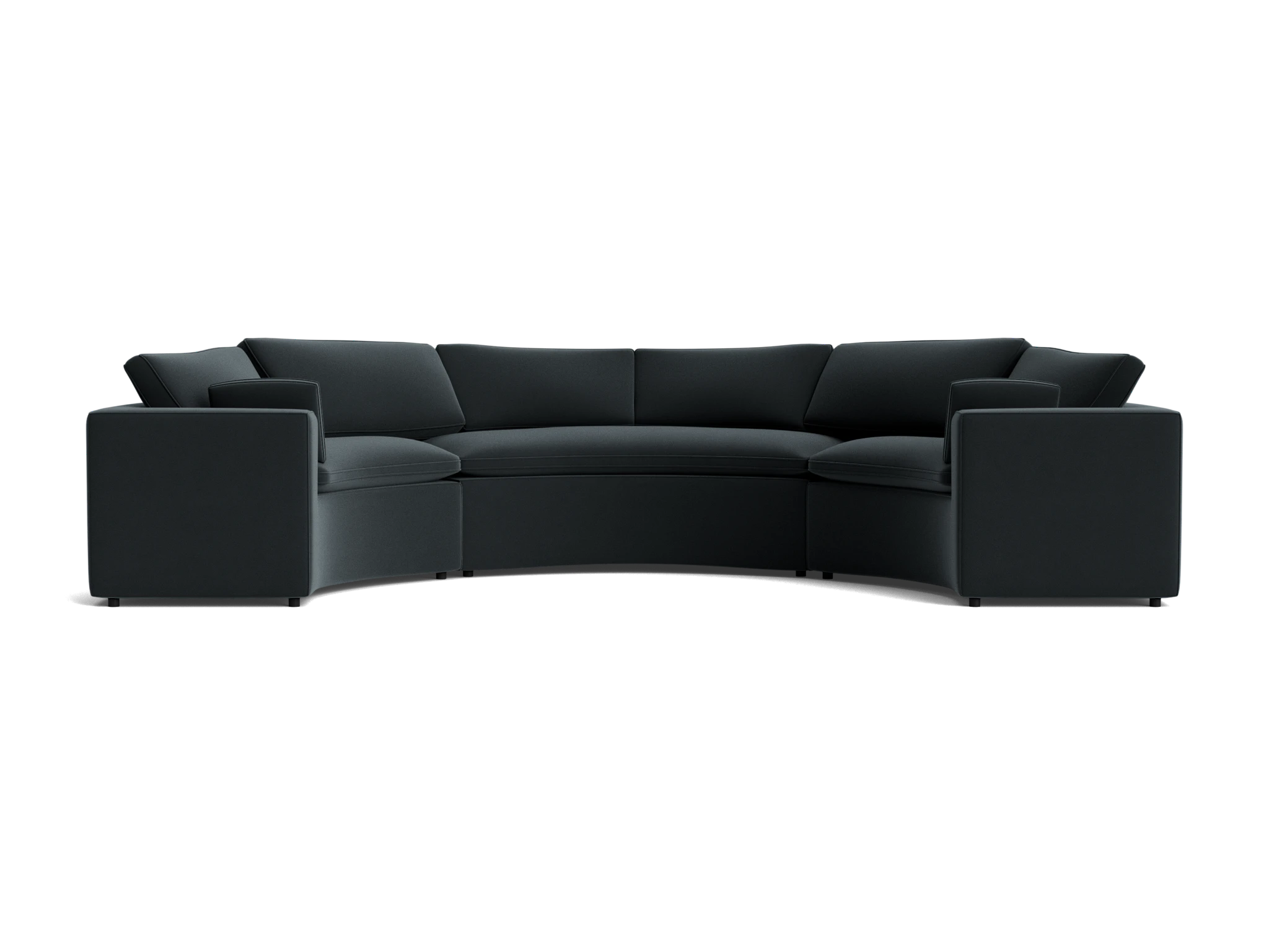 bryant semicircle sectional %283 piece%29 royale gunmetal
