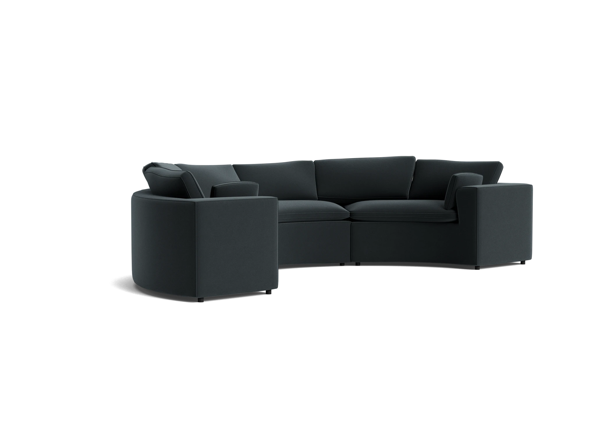 bryant semicircle sectional %283 piece%29 royale gunmetal