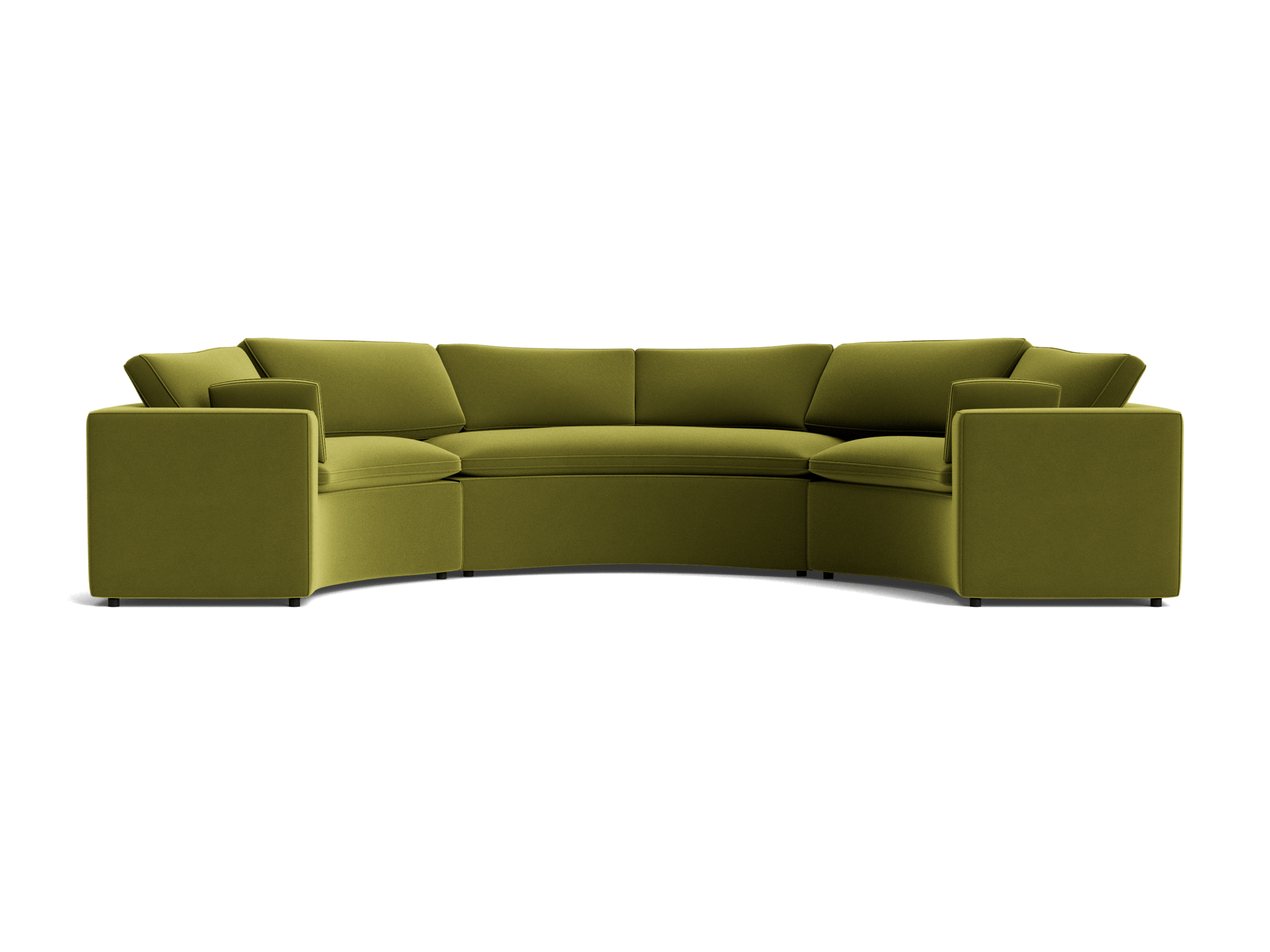 bryant semicircle sectional %283 piece%29 royale apple