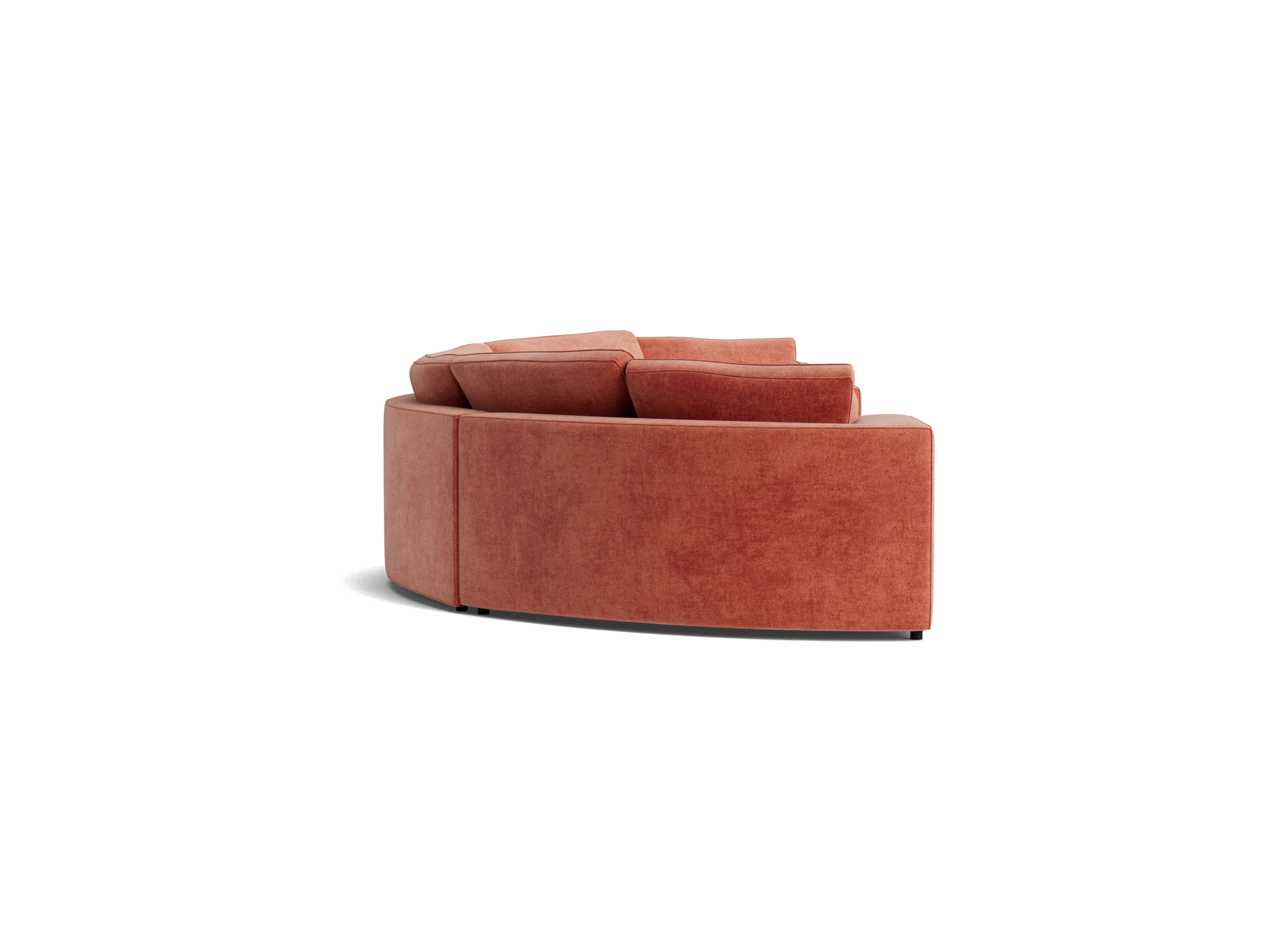 bryant semicircle sectional %283 piece%29 plush terra rose