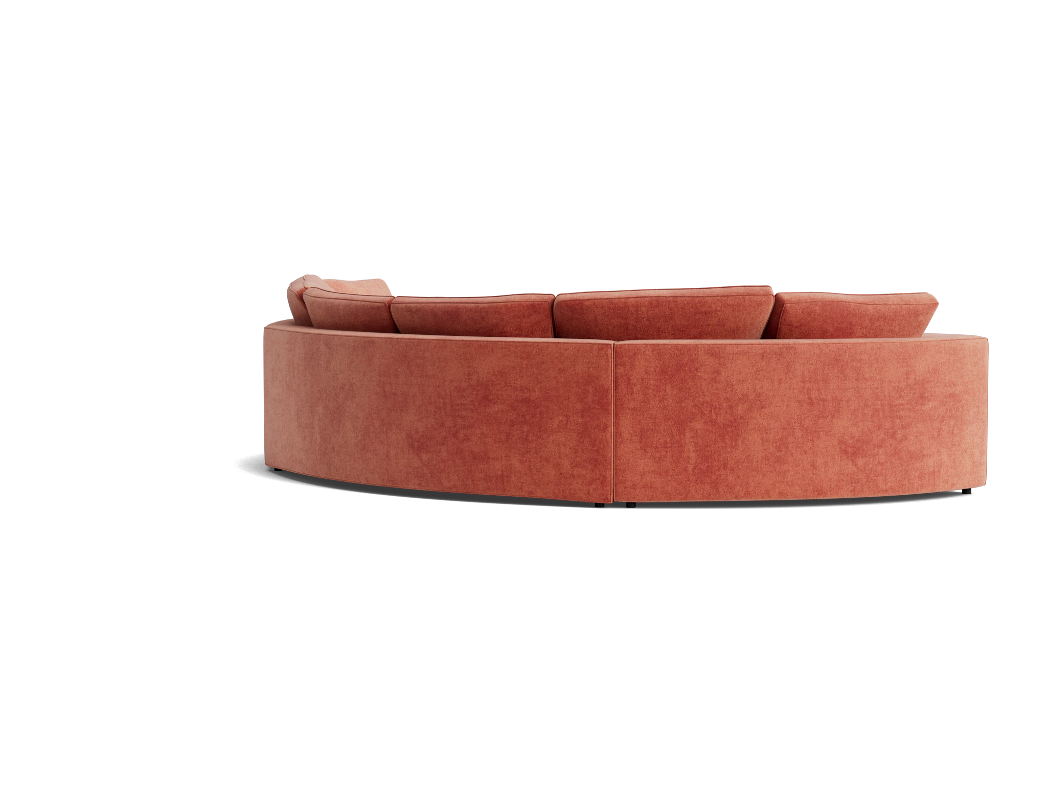 bryant semicircle sectional %283 piece%29 plush terra rose