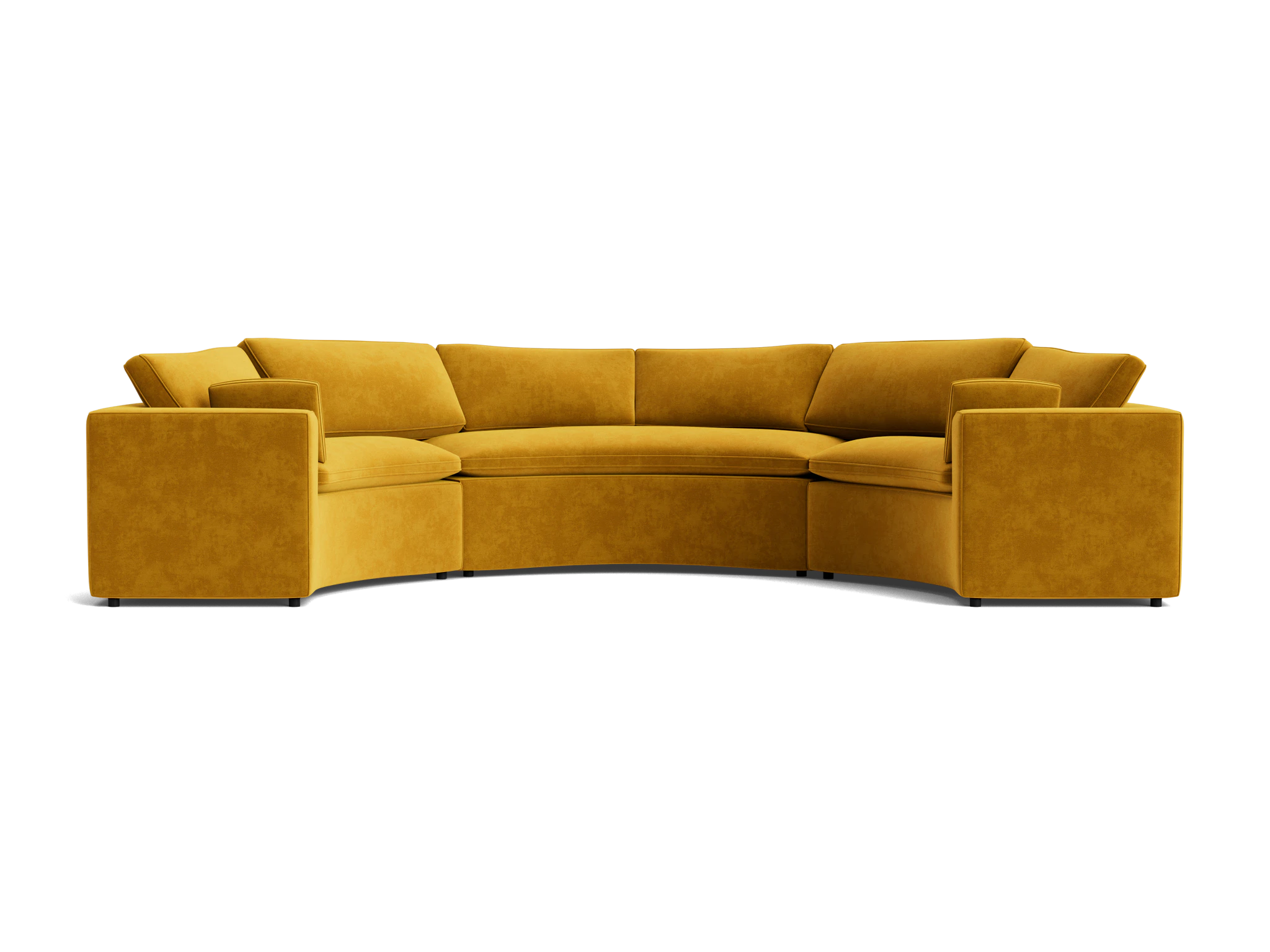 bryant semicircle sectional %283 piece%29 harper amber gold