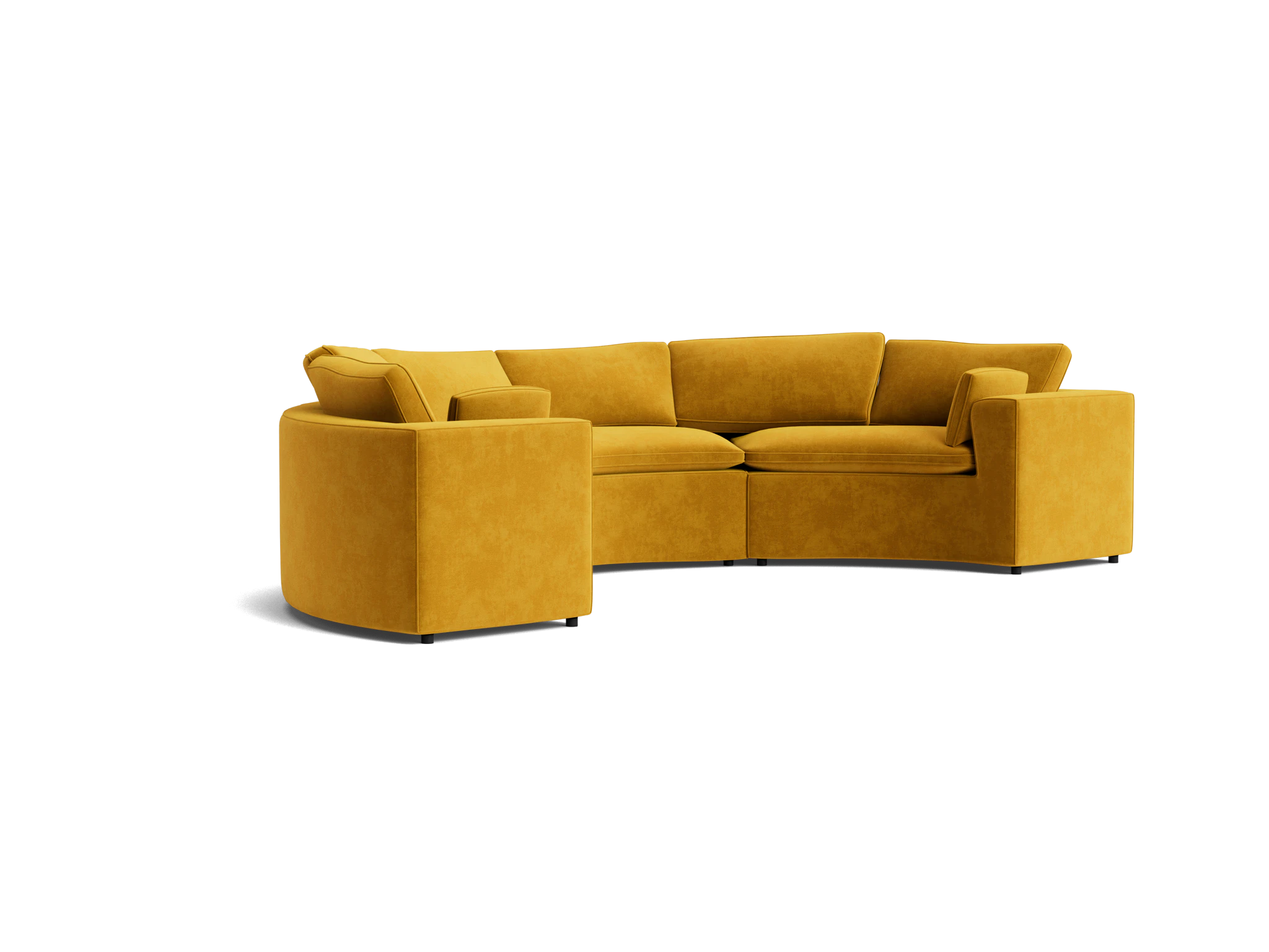 bryant semicircle sectional %283 piece%29 harper amber gold