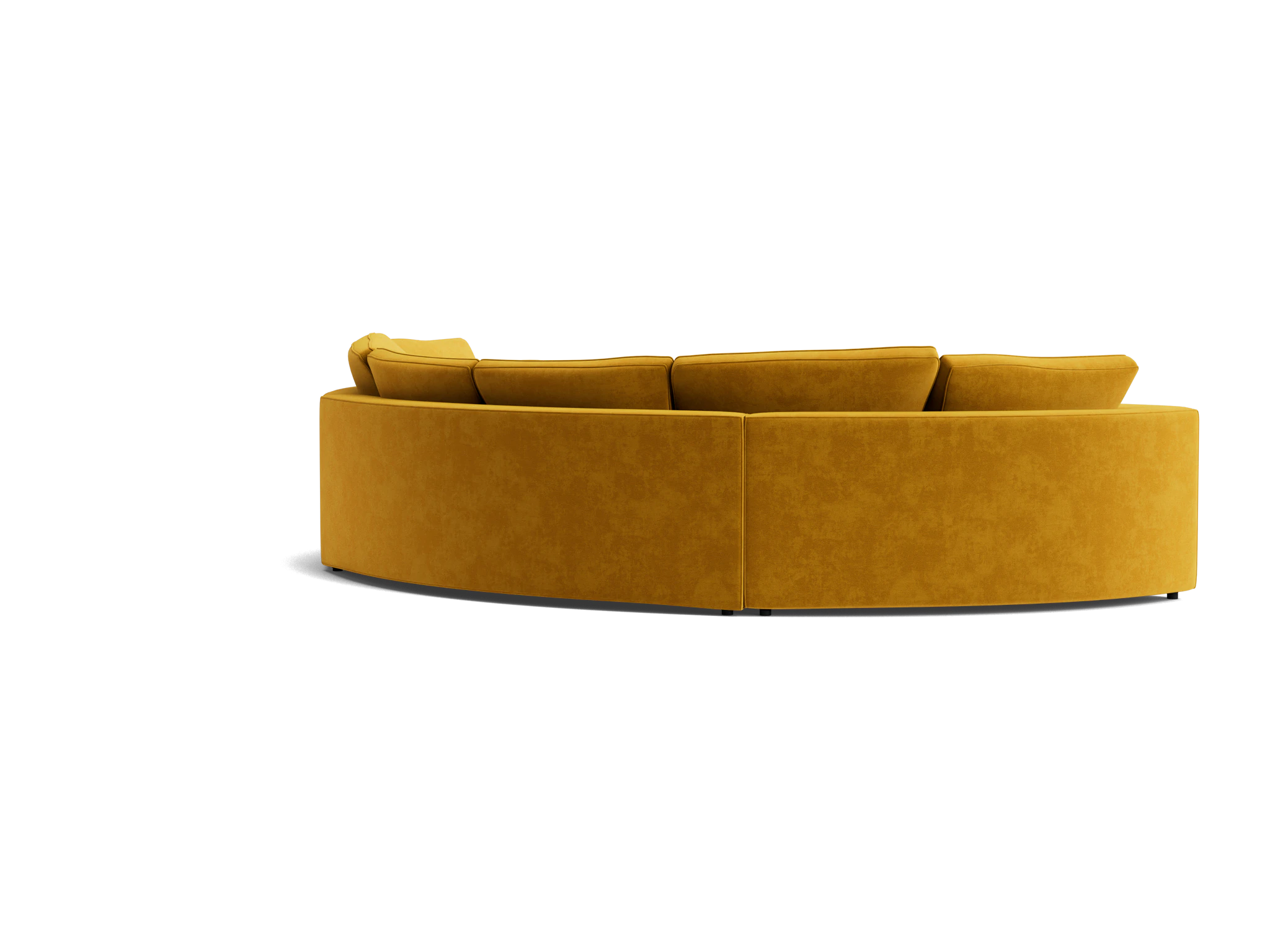 bryant semicircle sectional %283 piece%29 harper amber gold