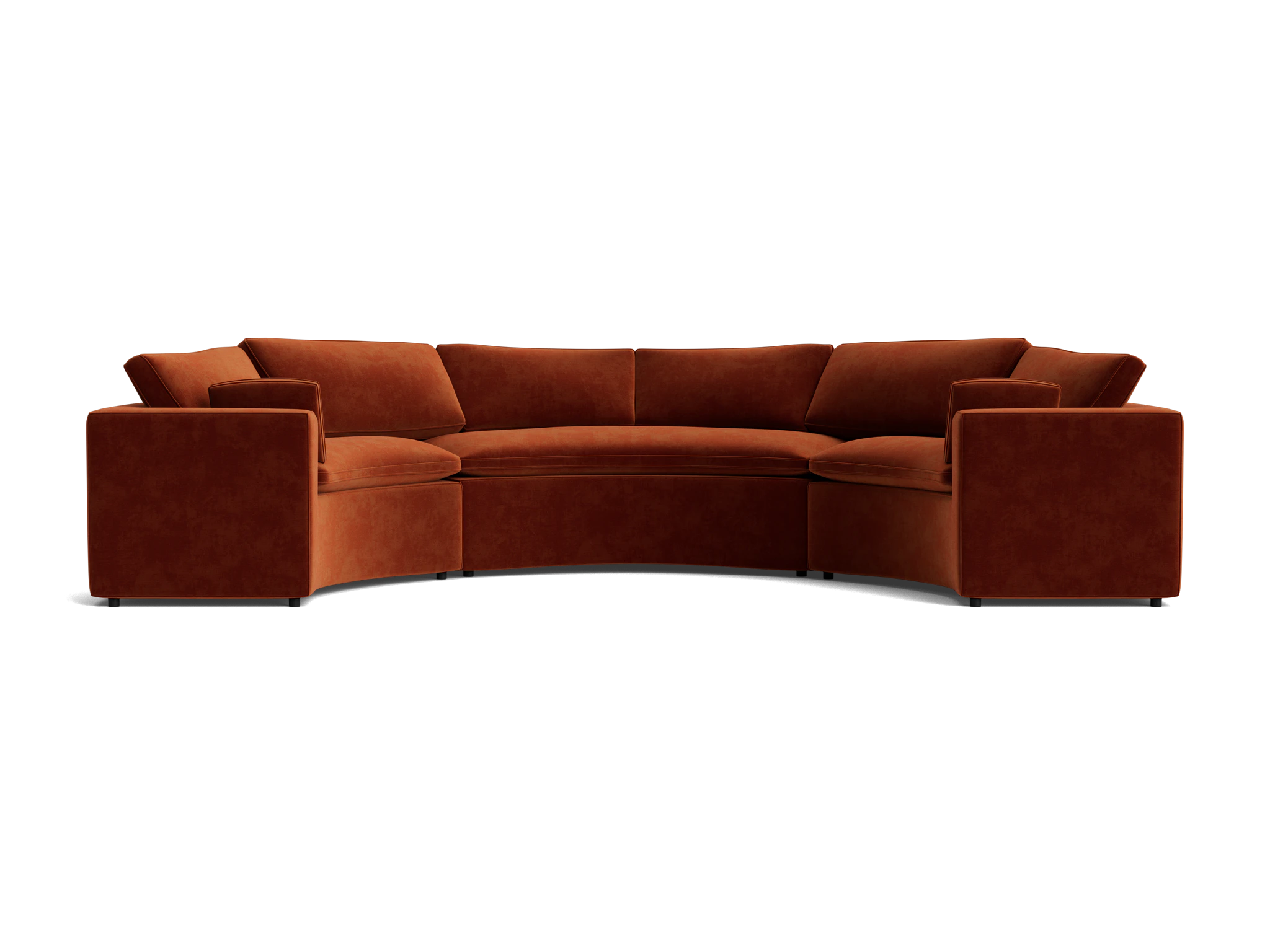 bryant semicircle sectional %283 piece%29 harper cinnamon