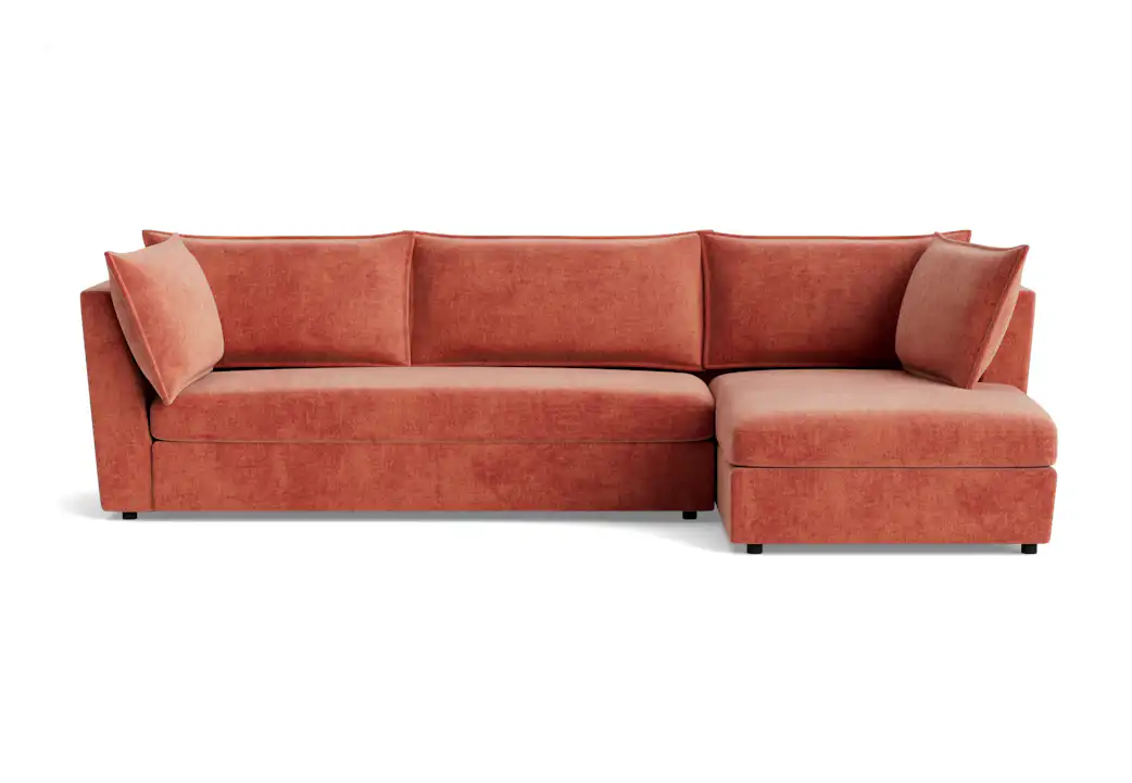 wilder sectional plush terra rose