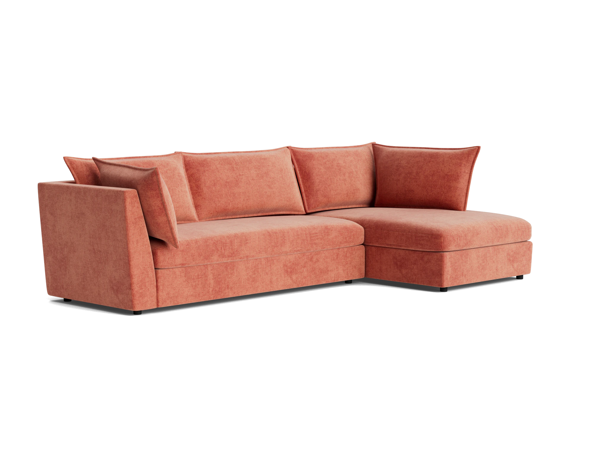 wilder sectional plush terra rose