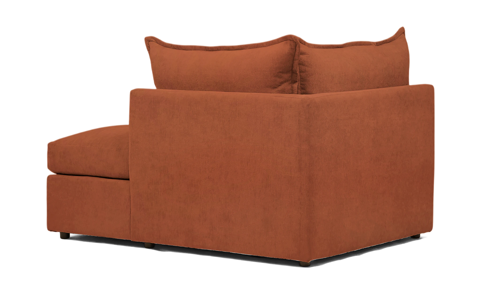 wilder single arm chaise plush terra rose