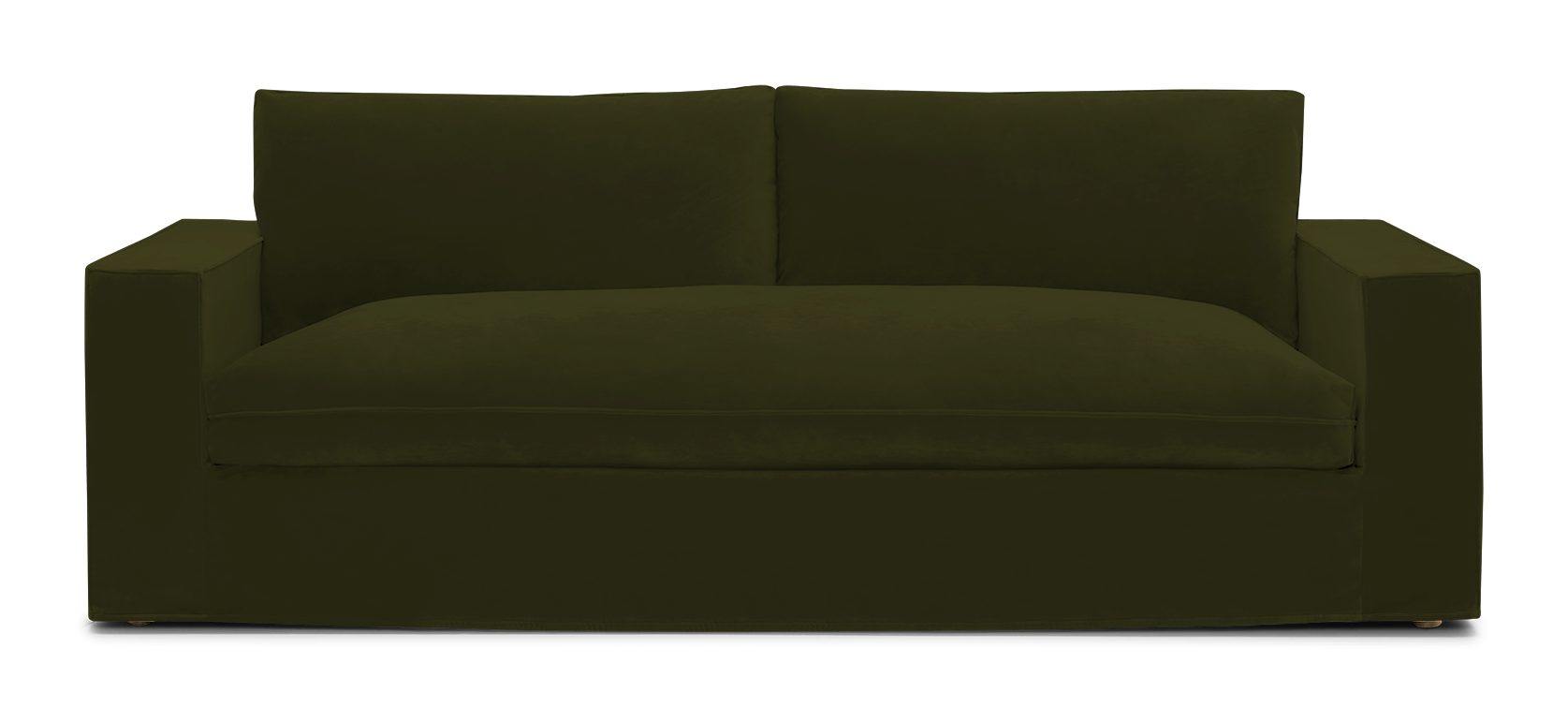 goldie slipcovered sofa faithful olive