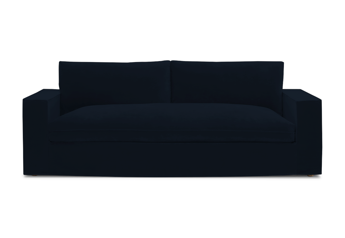 goldie slipcovered sofa faithful indigo
