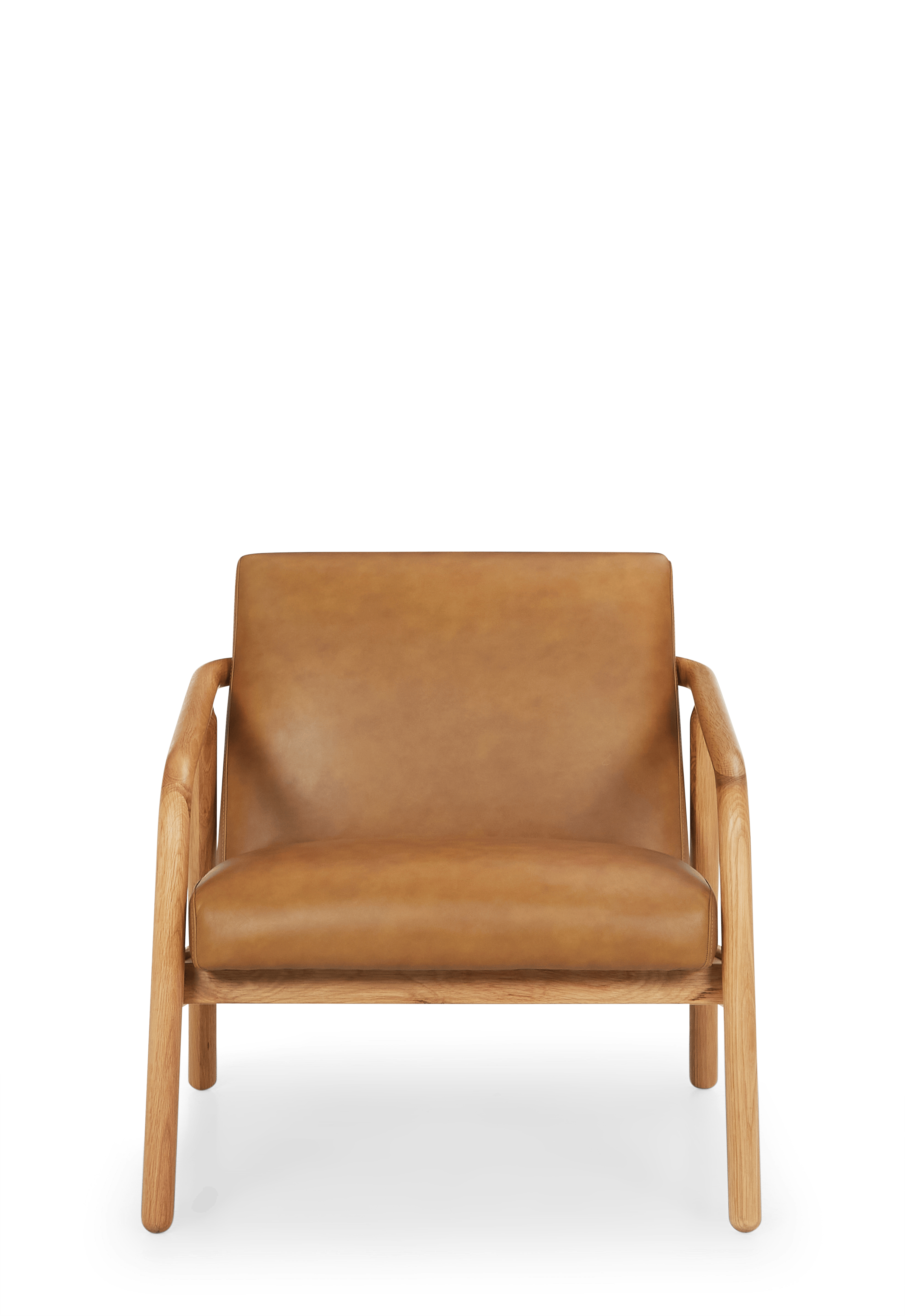 cml rosen leather lounge chair camel