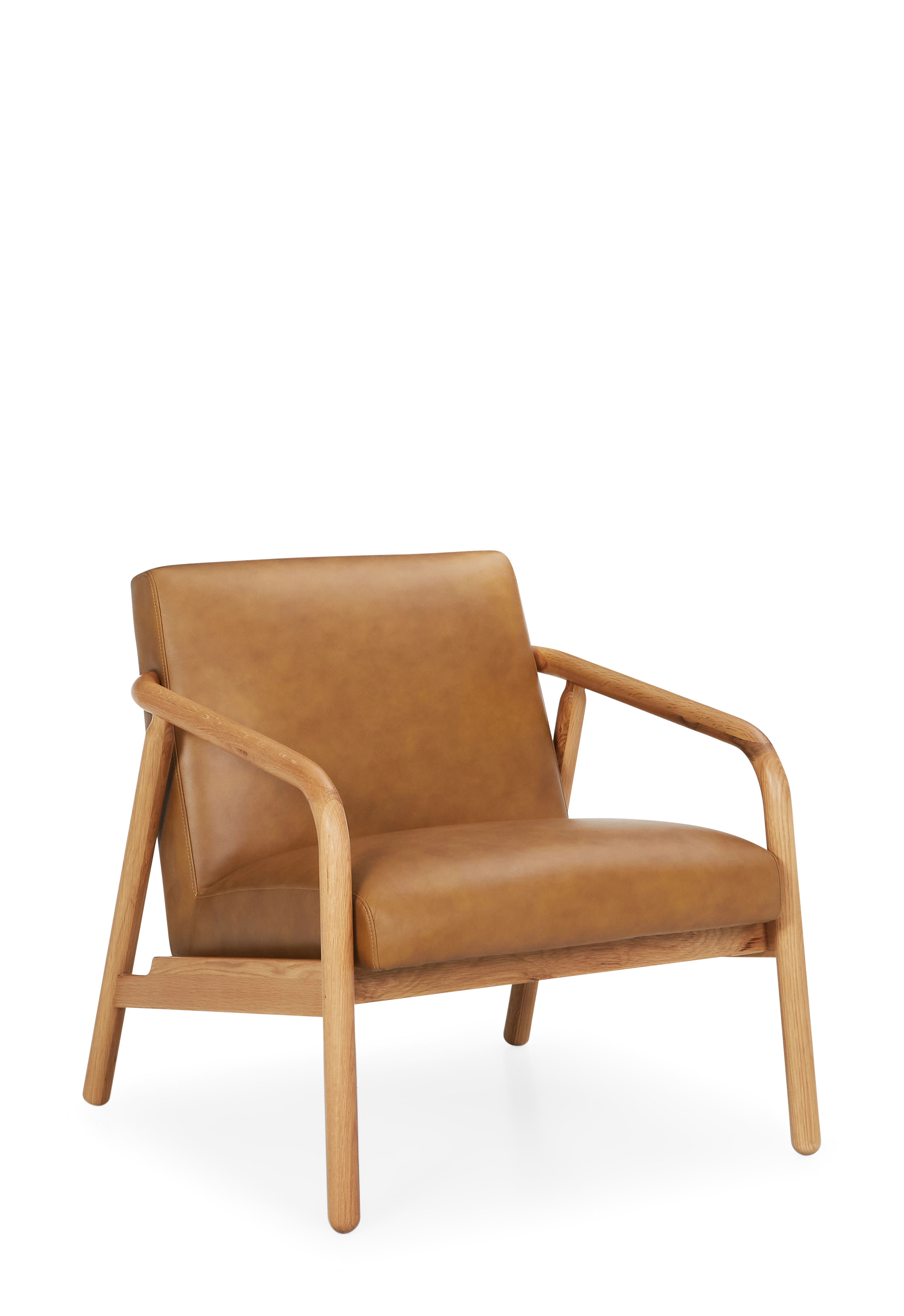 cml rosen leather lounge chair camel