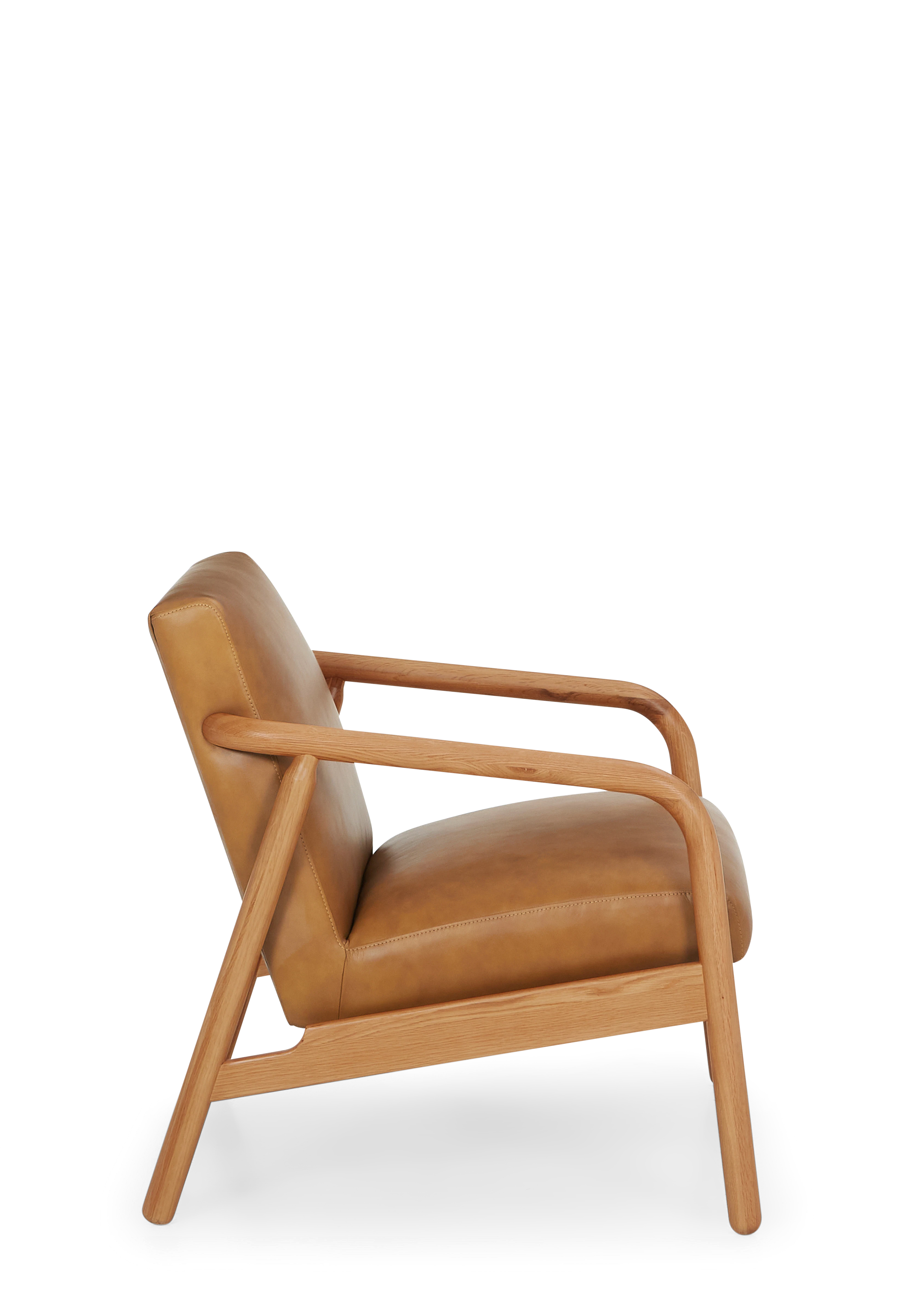 cml rosen leather lounge chair camel