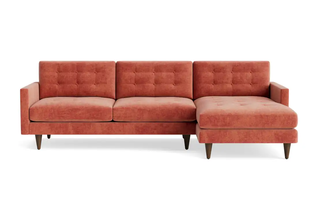 eliot sectional plush terra rose