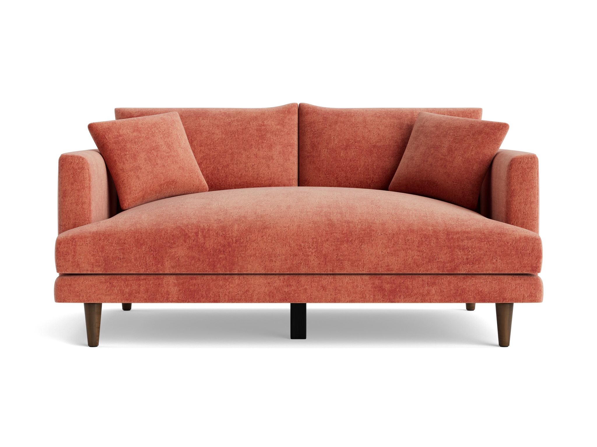 lewis loveseat plush terra rose