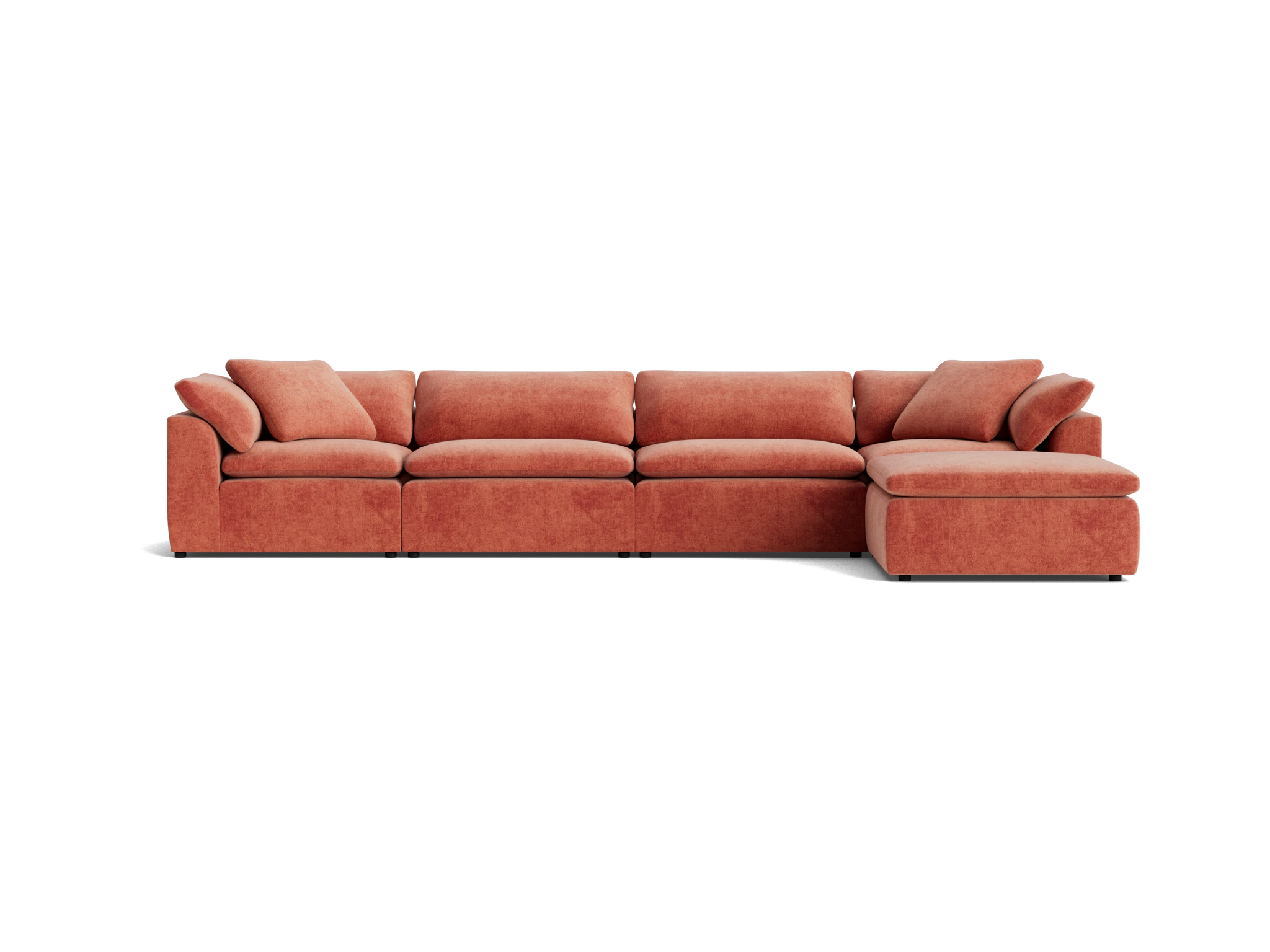 bryant modular grand sectional plush terra rose