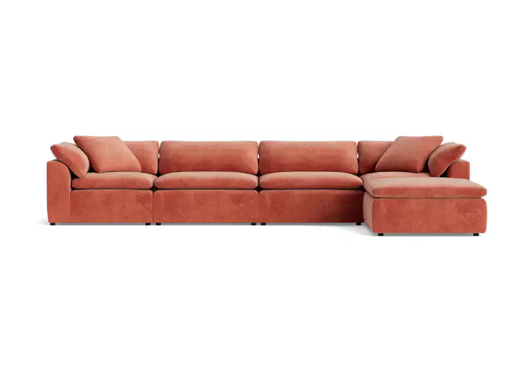 bryant modular grand sectional plush terra rose