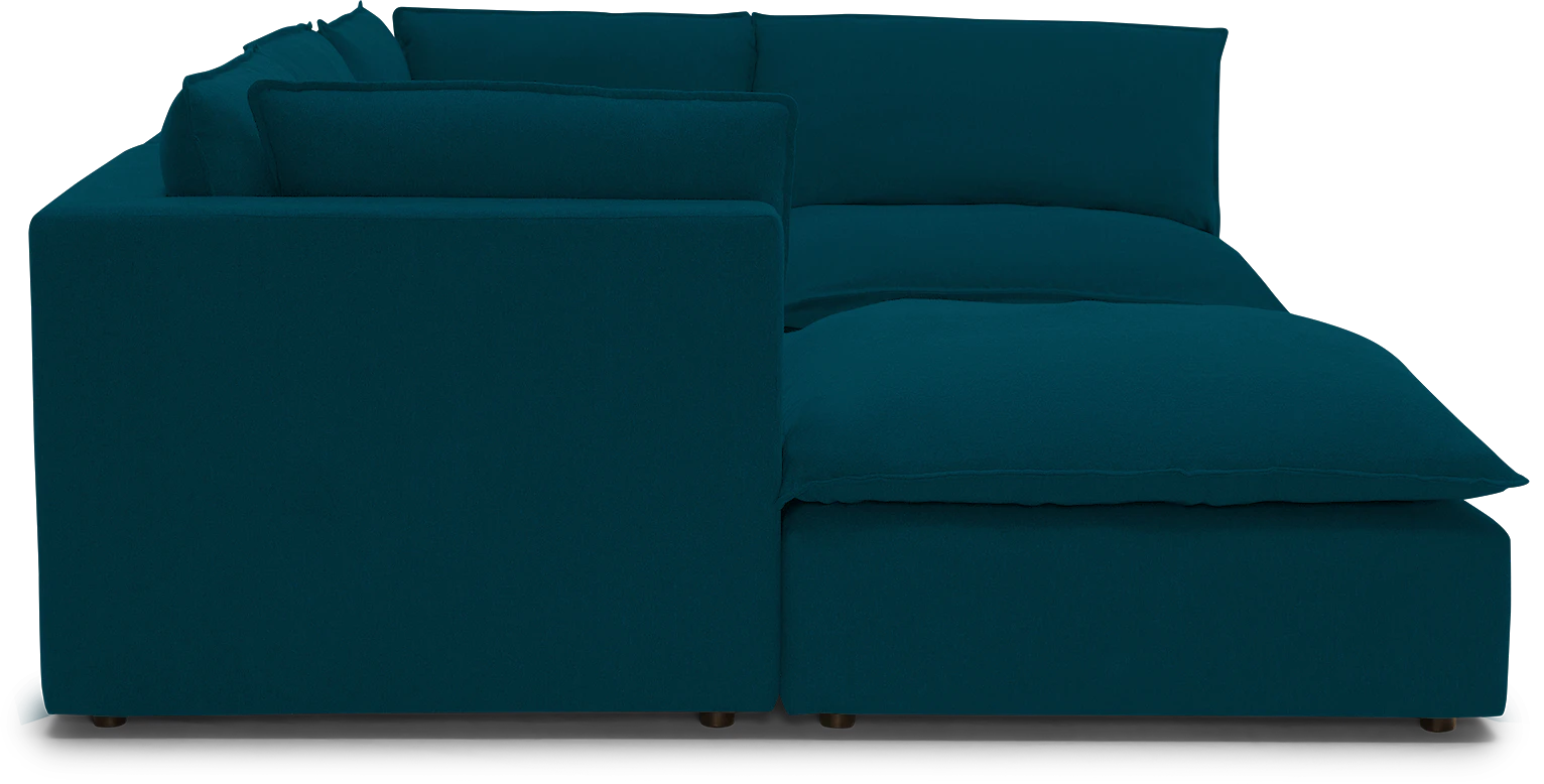 haine modular sofa bumper sectional key largo zenith teal
