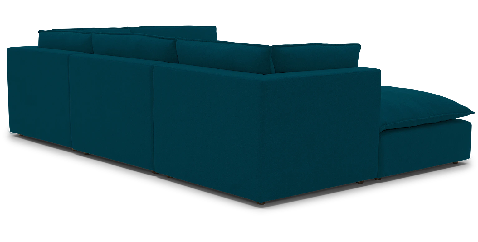 haine modular sofa bumper sectional key largo zenith teal