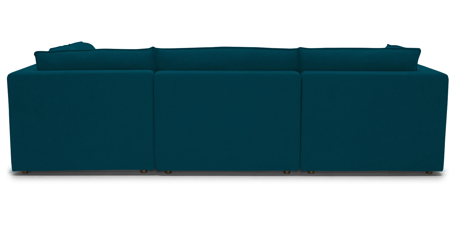 haine modular sofa bumper sectional key largo zenith teal