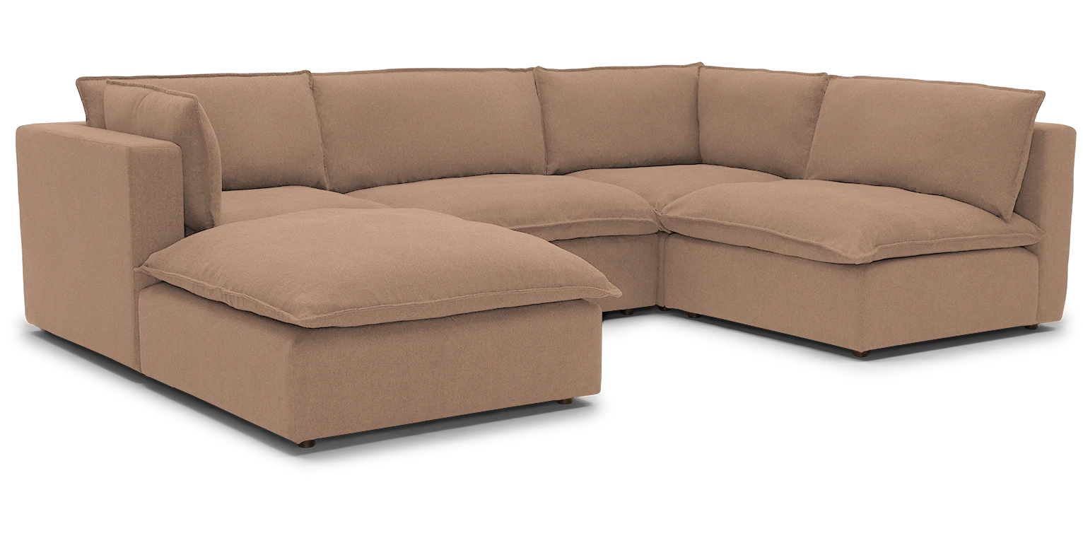 haine modular sofa bumper sectional royale blush
