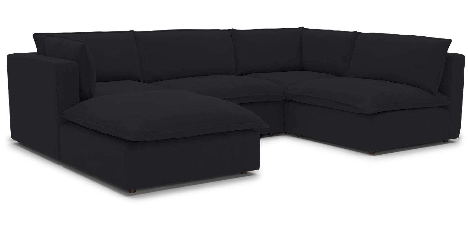 haine modular sofa bumper sectional royale gunmetal