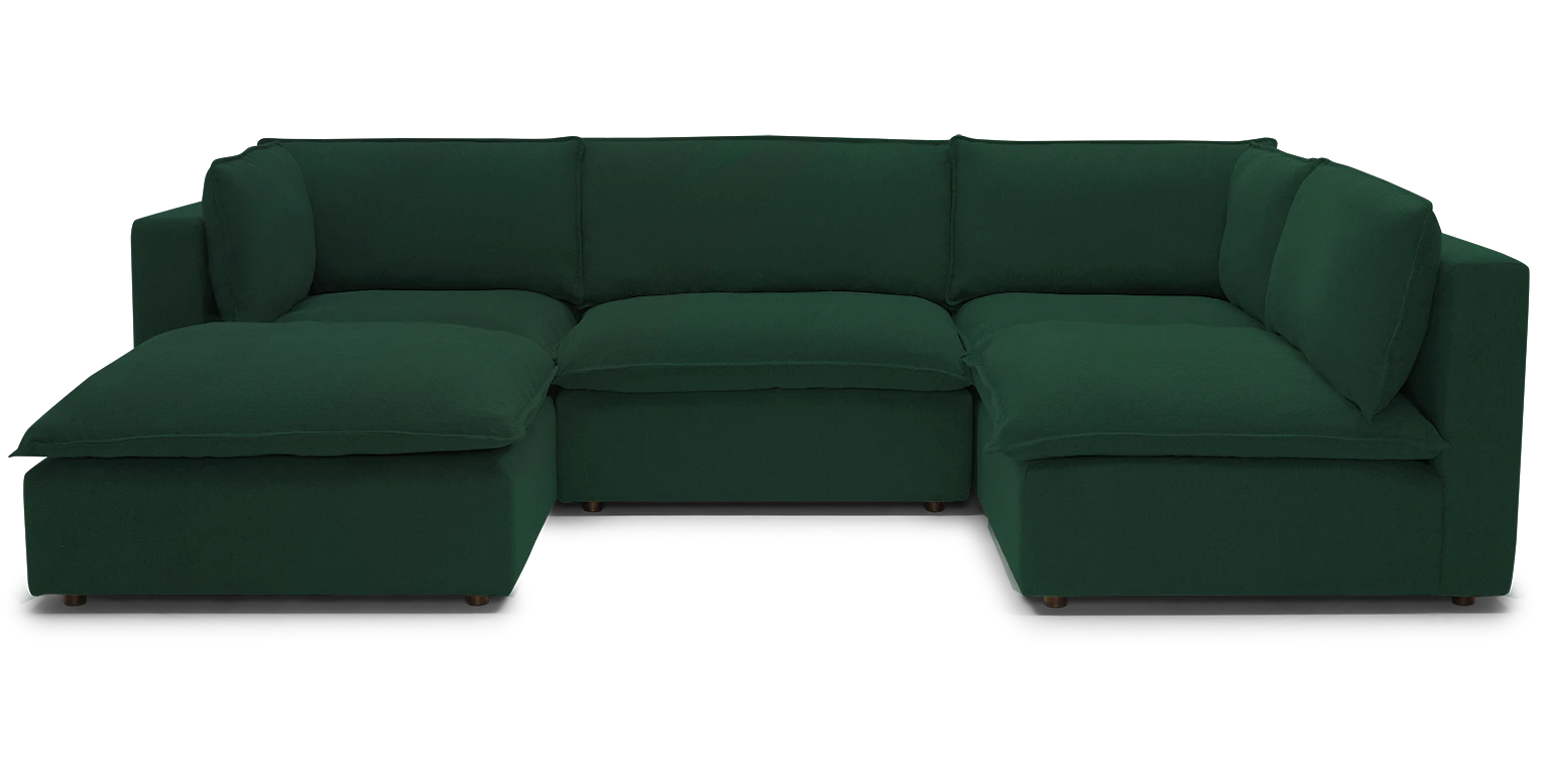 haine modular sofa bumper sectional royale evergreen