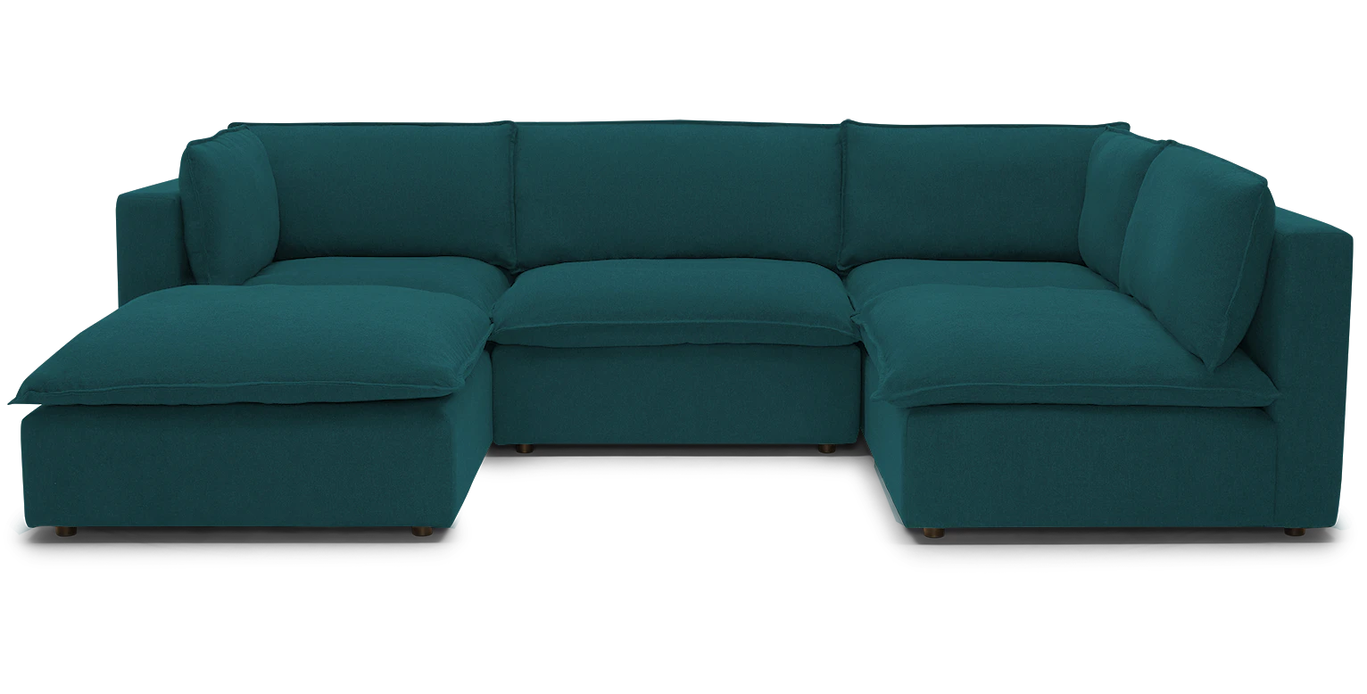 haine modular sofa bumper sectional royale peacock