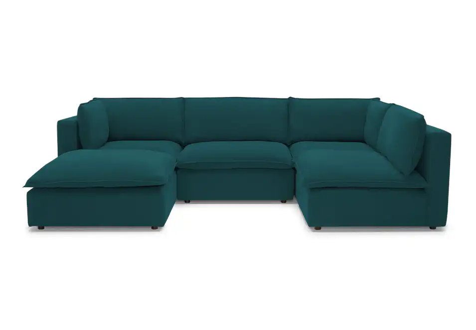 haine modular sofa bumper sectional royale peacock
