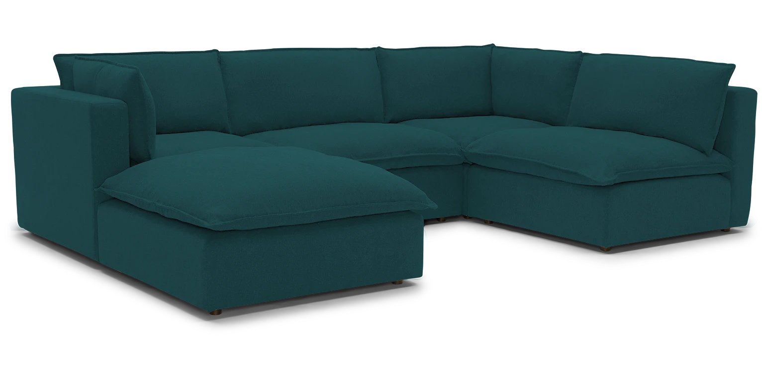 haine modular sofa bumper sectional royale peacock