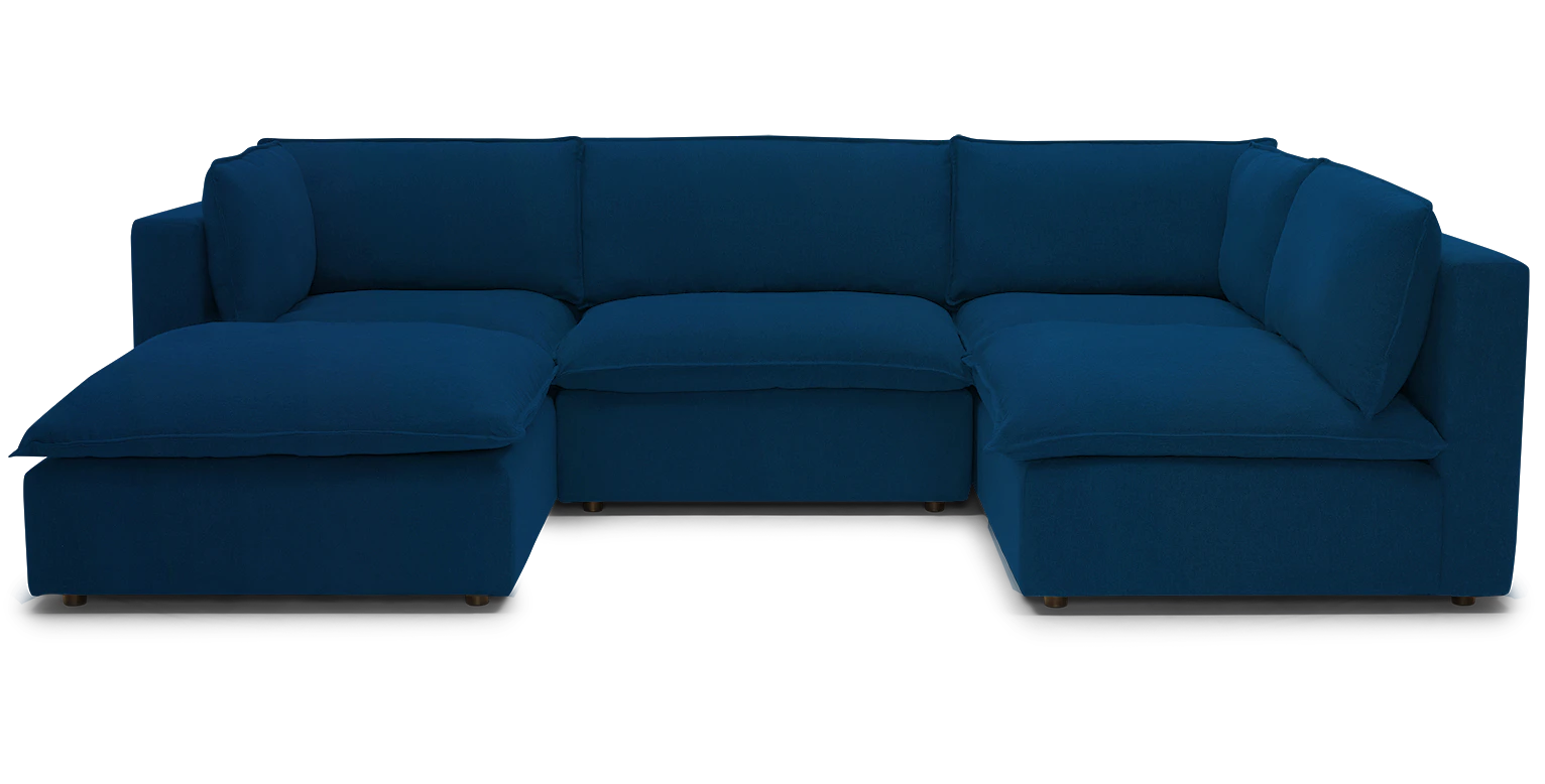 haine modular sofa bumper sectional royale cobalt