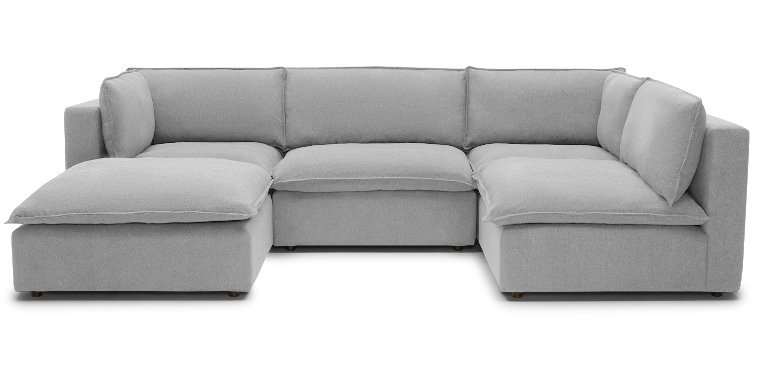 haine modular sofa bumper sectional milo dove