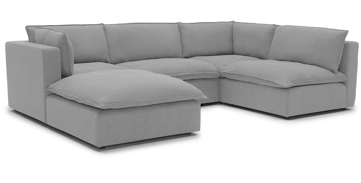 haine modular sofa bumper sectional milo dove