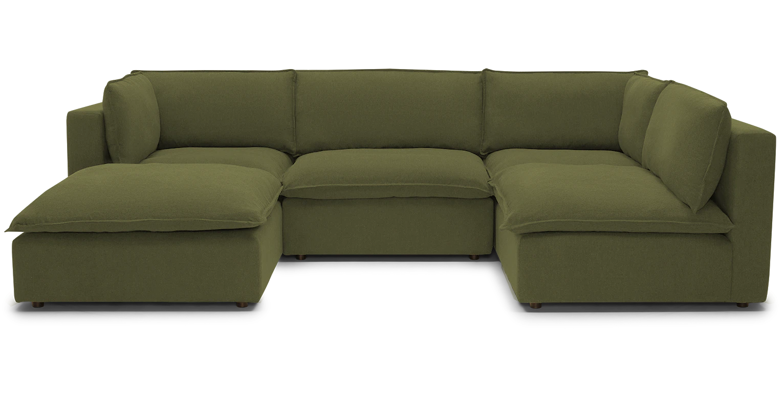 haine modular sofa bumper sectional faithful olive