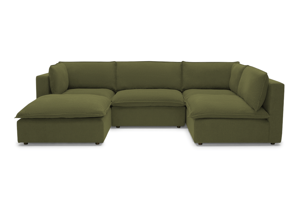 haine modular sofa bumper sectional faithful olive