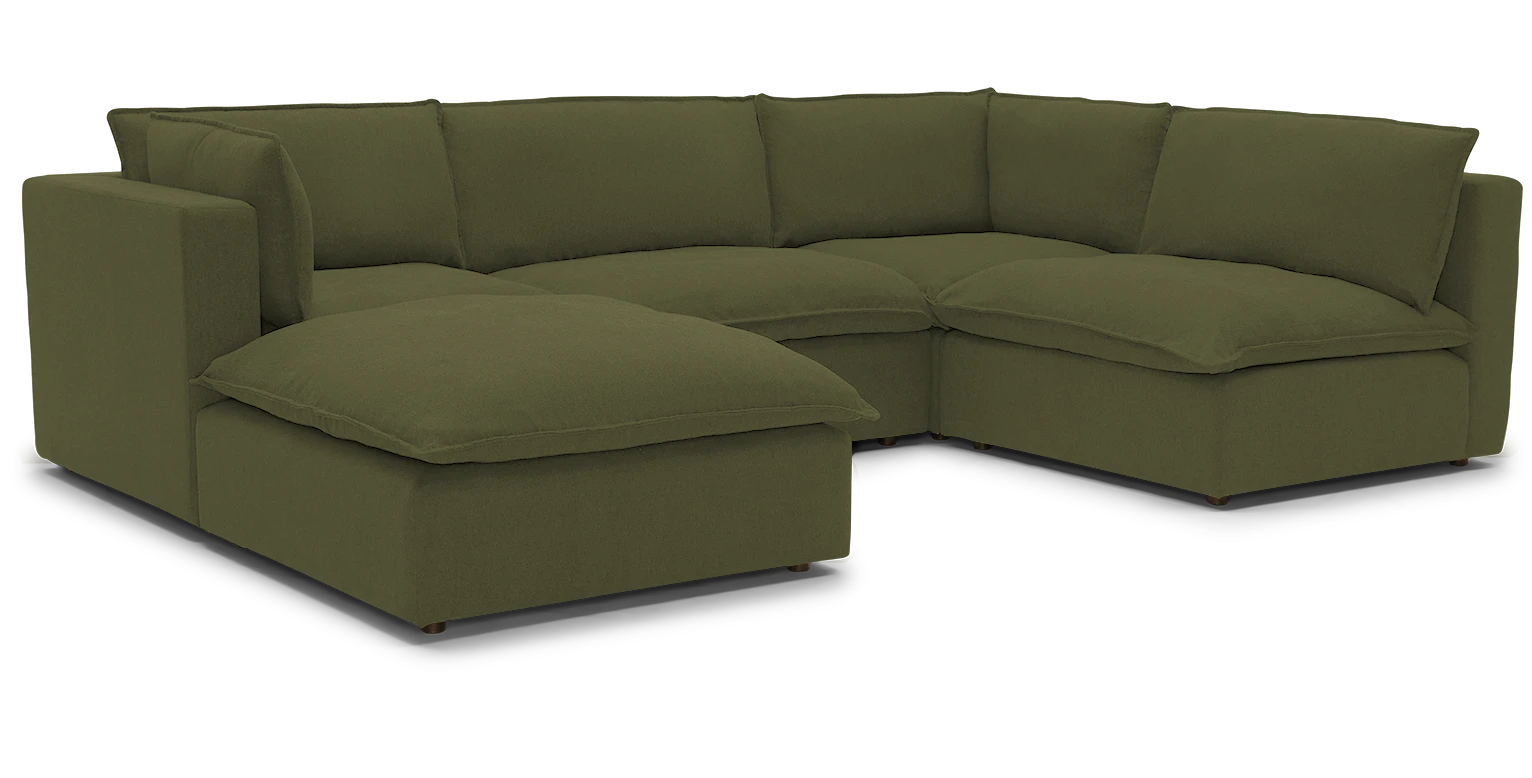 haine modular sofa bumper sectional faithful olive