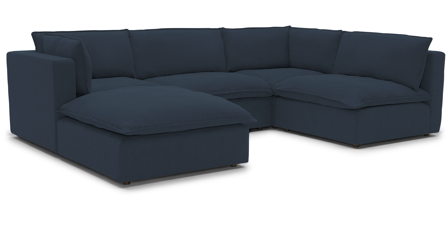 haine modular sofa bumper sectional faithful indigo