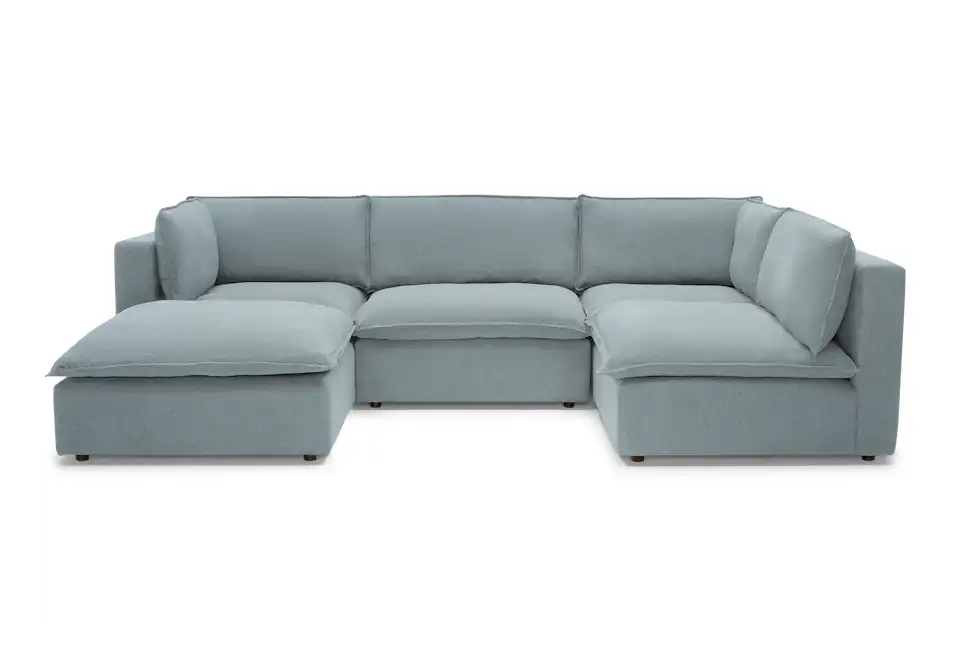 haine modular sofa bumper sectional plush mist