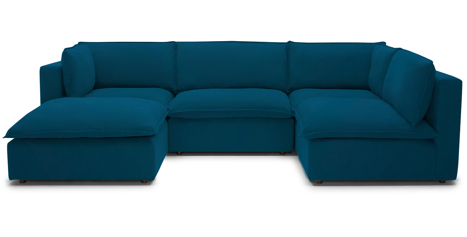 haine modular sofa bumper sectional sunbrella loft lagoon